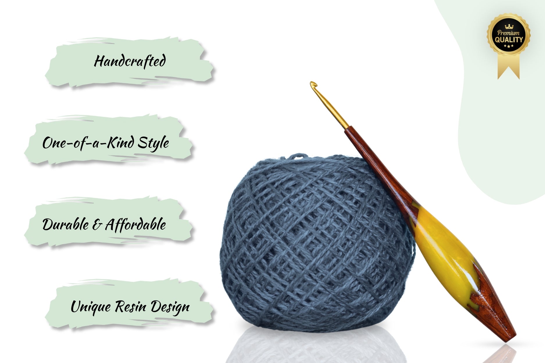 Wooden Crochet Hook Set | Handmade Rosewood & Resin Crochet Hooks